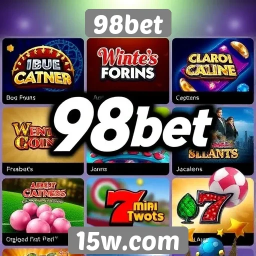 Variedade de jogos disponíveis na 98bet